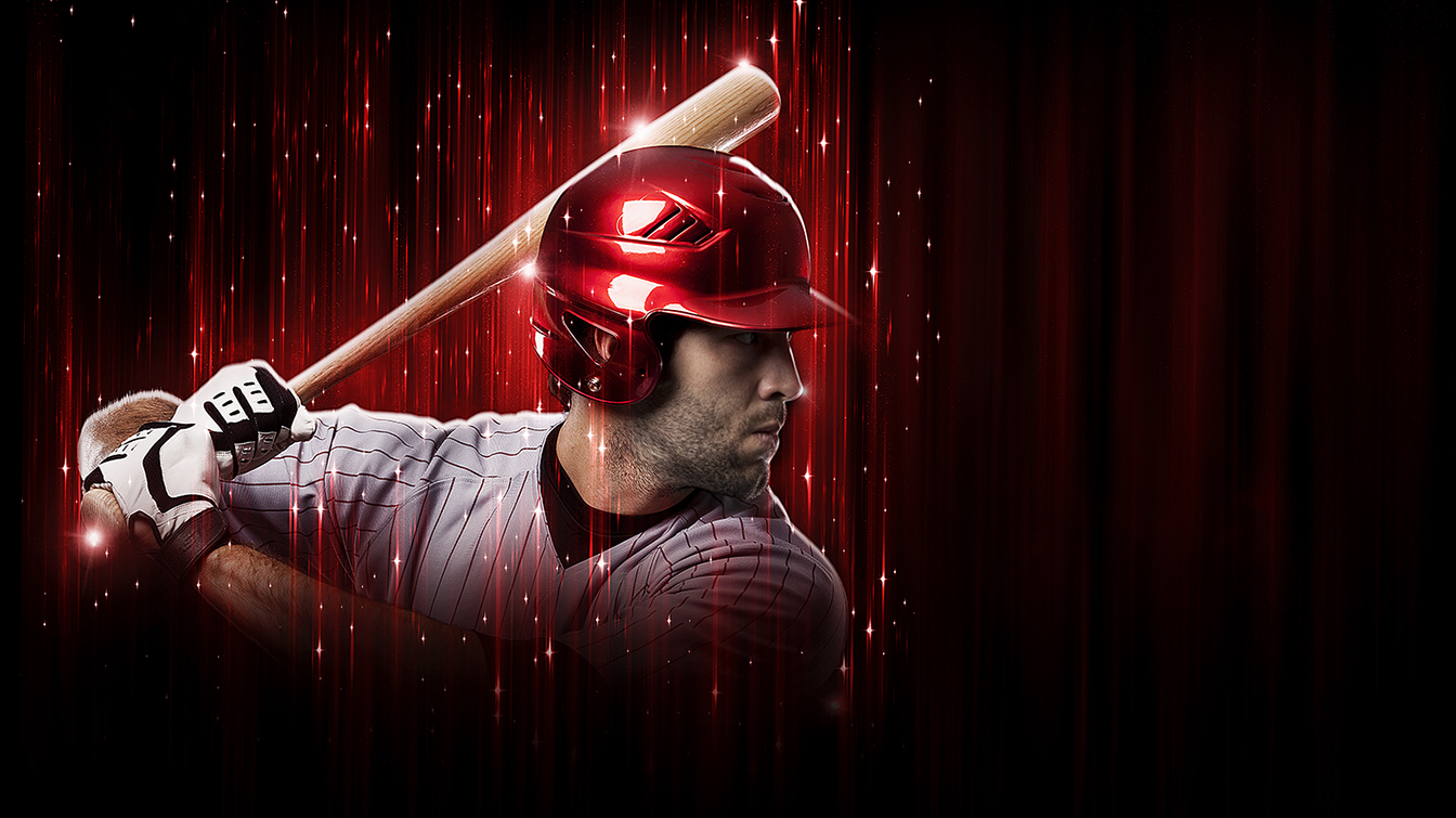 Baseball Player in a red uniform